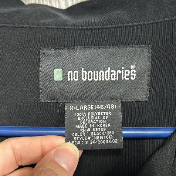 No Boundaries Embroidered Flames Button Up Shirt NWOT Size XL 46/48 - Picture 4 of 6